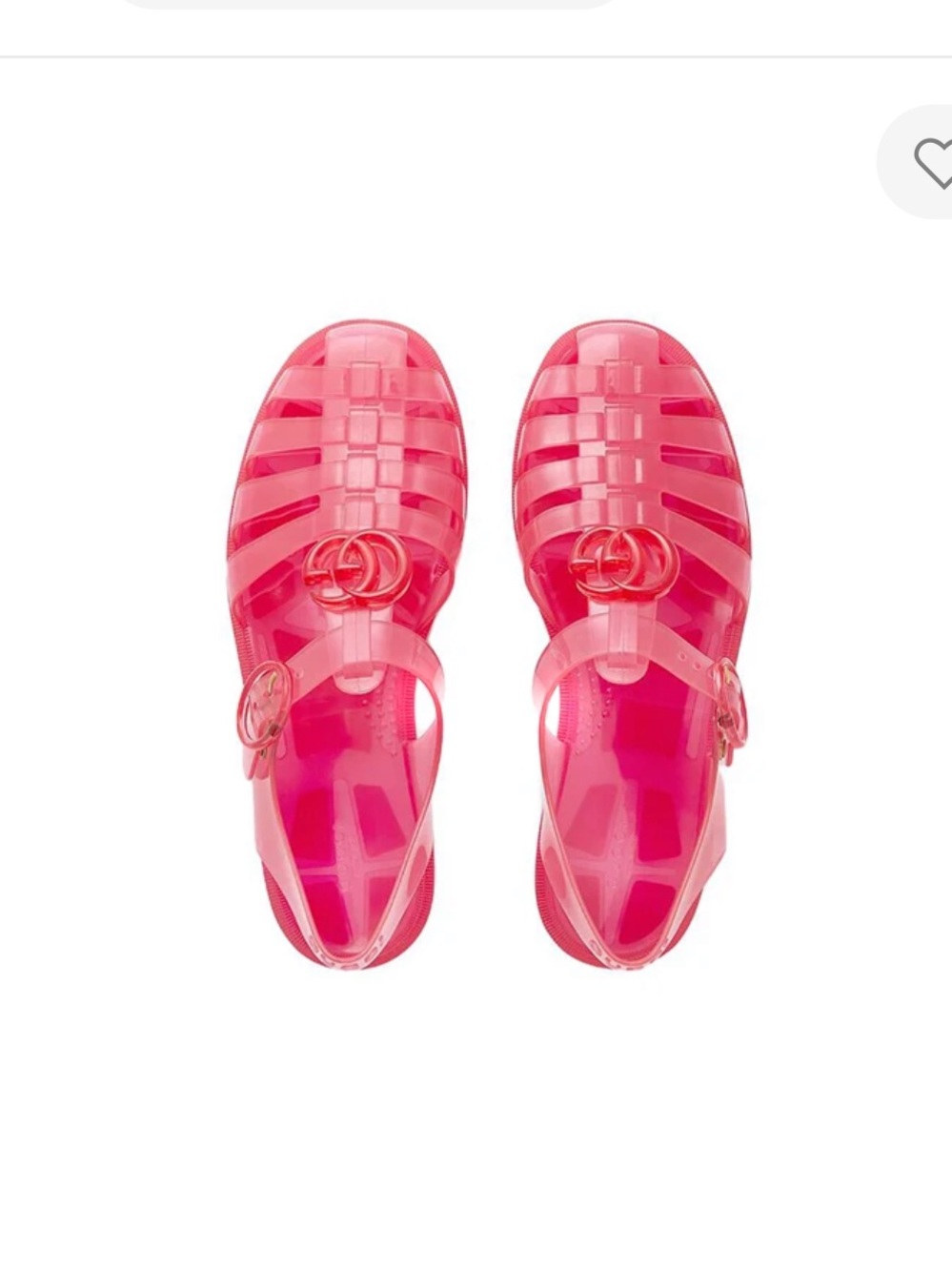 Gucci Women's Jelly Fisherman Sandals in Hot Pink
